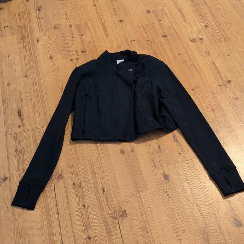 CAbi Elegant Black Cropped Blazer